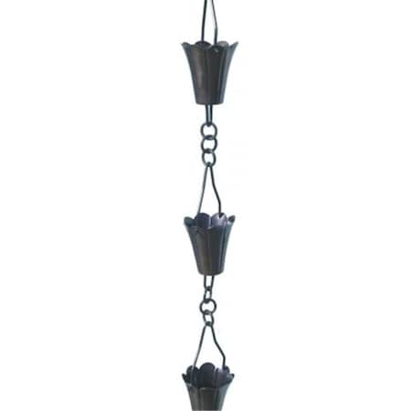 Patina Products Patina Products Antique Copper Fluted Cup Rain Chain  R259 R259